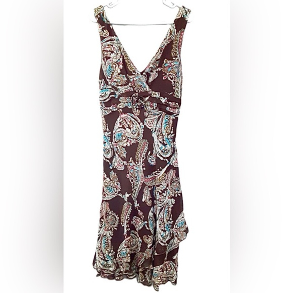 Vintage Paisley Print Dress by DJ Summers in Size 10